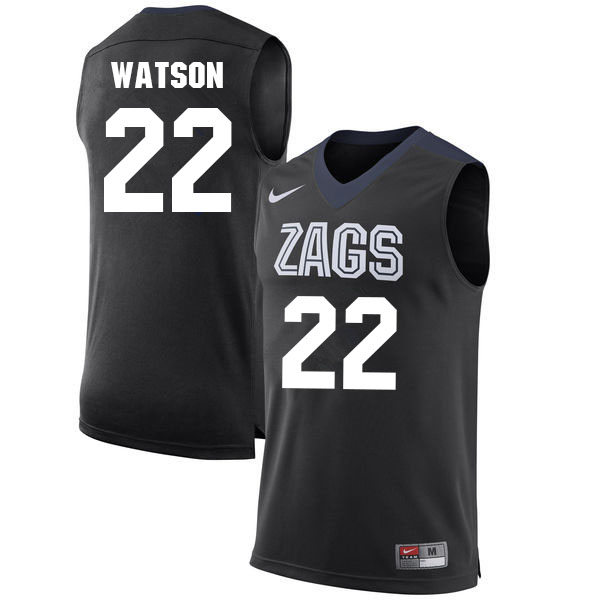 Men #22 Anton Watson Gonzaga Bulldogs College Basketball Jerseys Sale-Black